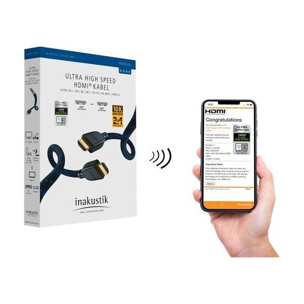 Καλώδιο Inakustik in-akustik Premium II HDMI2.1 48G 2,0m