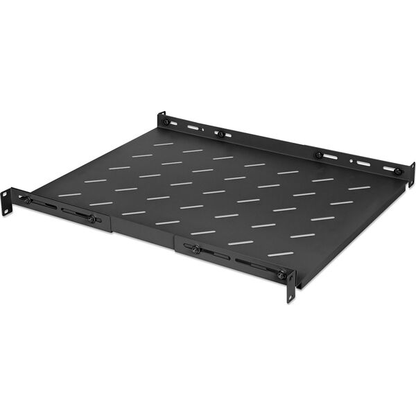 Uchwyt do komputera Intellinet Network Solutions INTELLINET 48,26cm 19Zoll Fachboden verstellbare Schienen 550-750mm Fl�che 550mm f�r Schrank 800mm tief 1HE 20kg Traglast schwarz