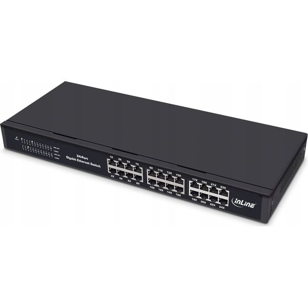 Switch InLine InLine® Gigabit Network Switch 24-Port, 1Gb/s, 19" 1U, metal, fanless