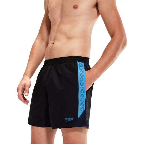Speedo Męskie szorty Speedo HYPERBOOM SPL 16" WSHT AM black/beach blue/true navy rozmiar XS