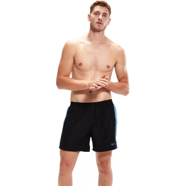 Speedo Męskie szorty Speedo HYPERBOOM SPL 16" WSHT AM black/beach blue/true navy rozmiar S