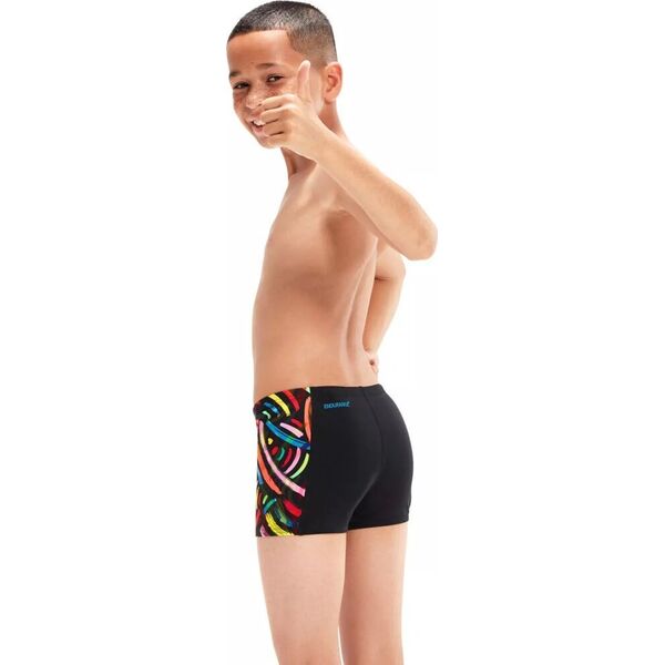 Speedo Dziecięce kąpielówki Speedo DIGI ALOV PANL ASHT JM black/volcanic orange/fluo green/bright yellow/lapis rozmiar 13-14