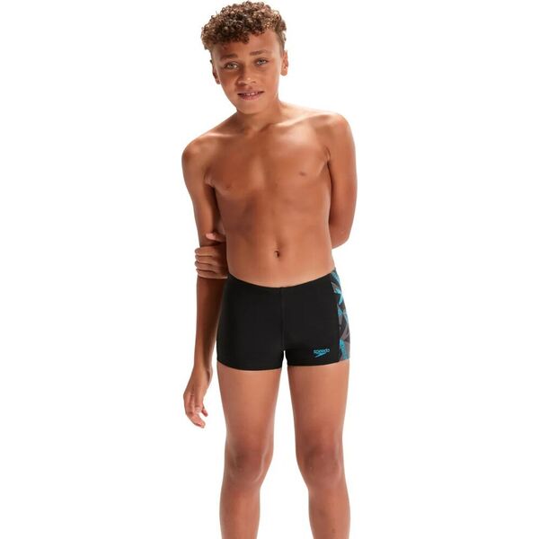 Speedo Dziecięce kąpielówki Speedo Hyperboom Pnl Asht Jm black/bolt/dove grey rozmiar 15-16