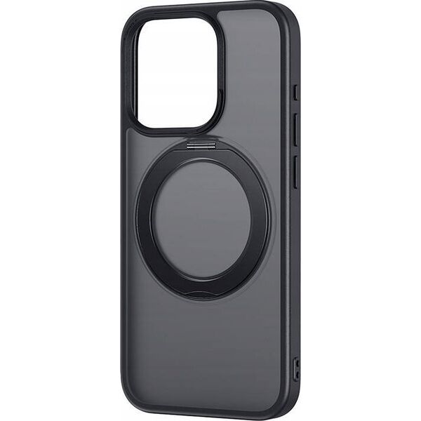 Baseus Etui Baseus SkyRing Magnetic ze stojakiem dla iP 14 Pro Max + szkło hartowane i zestaw czyszczący (czarny)