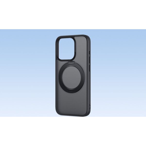 Baseus Etui Baseus SkyRing Magnetic ze stojakiem dla iP 14 Pro Max + szkło hartowane i zestaw czyszczący (czarny)