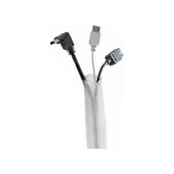 Organizer Hagor HAGOR KS 5 Meter Weiss - 25-50mm Kabelsocke geschlossen - dehnbar - Weite 25-50mm 5 Meter Rolle