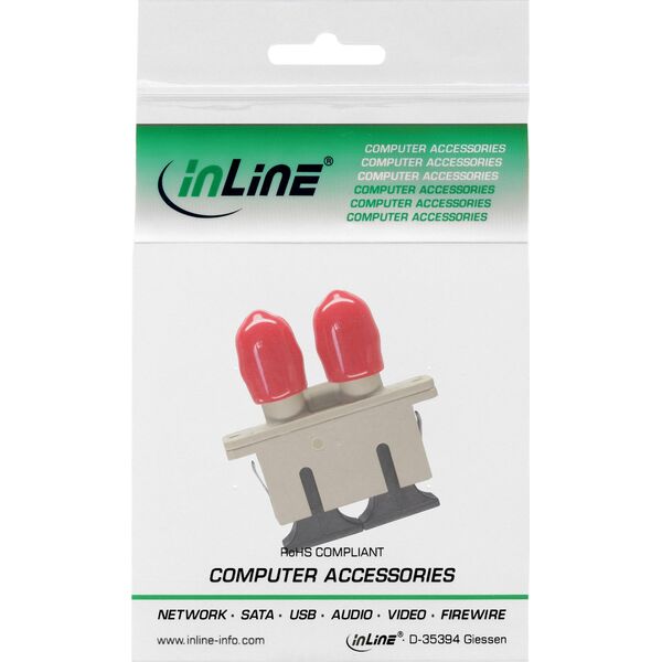InLine INLINE LWL Kupplung Duplex ST/SC multimode beige Keramik-Huelse zum Einbau