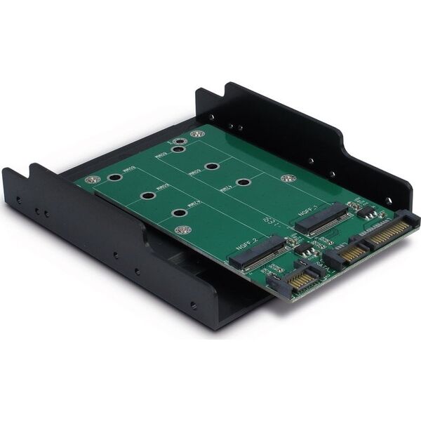 INTER-TECH INTER-TECH Trägerrahmen KT005B PCI 3,5" 2xSATA -> 2xM.2 SATA λιανική