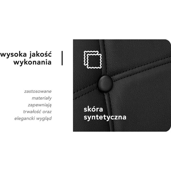 Activeshop 4Rico Krzesło skandynawskie QS-185 eco skóra czarne