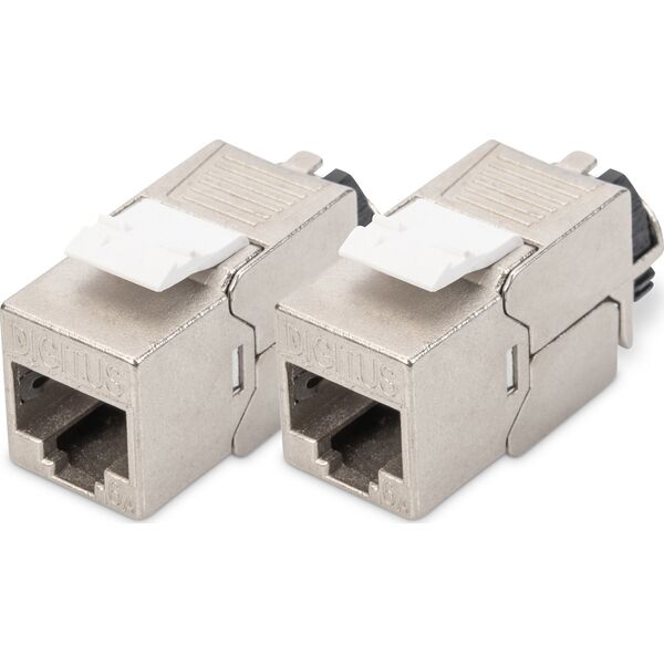 Digitus DIGITUS CAT 6A Keystone Modul, θωρακισμένο με διαχειριστή καλωδίων 2 τεμ