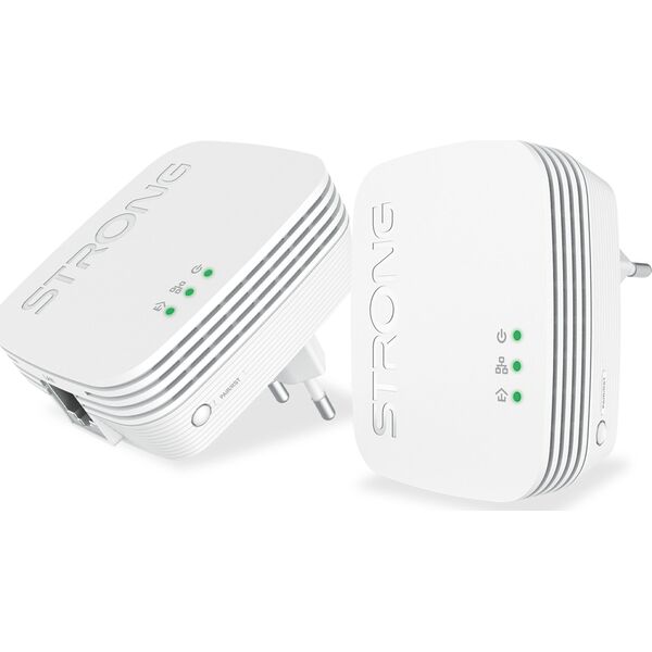 Adapter powerline Strong Strong POWERL1000DUOMINI Karta sieciowa do PowerLine 1000 Mbit/s Przewodowa sieć LAN Biały 2 szt.