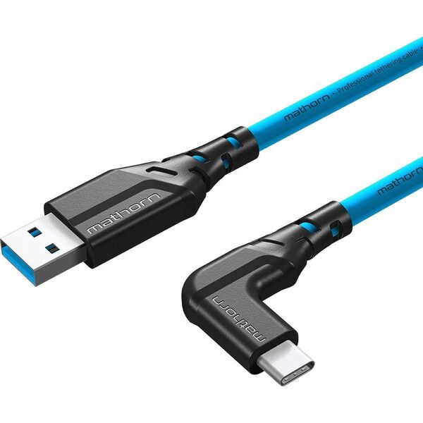 Kabel USB Eaton Kabel fotograficzny Mathorn MTC-501 5m 10Gbps 60W USB A-C90 ArcticBlue