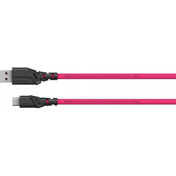 Kabel USB Eaton Kabel fotograficzny Mathorn MTC-200M 2m 10Gbps PD60W USB A-C Magenta