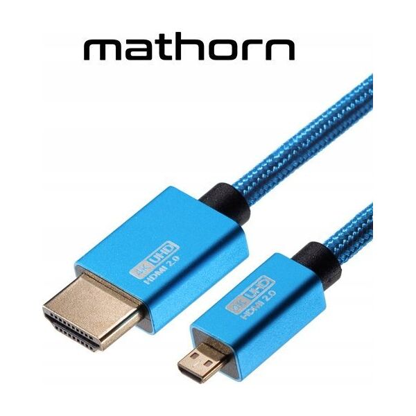Kabel Baseus Kabel wideo Mathorn MVC-40AD HDMI - HDMI 2.0 4K 60Hz 18Gbps 40cm