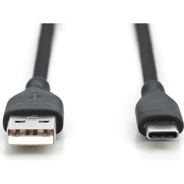 Καλώδιο USB Digitus DIGITUS USB 2.0 καλώδιο σύνδεσης Τύπου C -A Σιλικόνη St/St 0,5m s