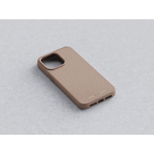 Njord by Elements Etui do iPhone 15 Pro Max MagSafe Tkanina - Różowy piasek