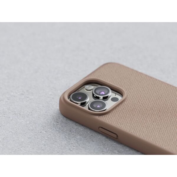 Njord by Elements Etui do iPhone 15 Pro Max MagSafe Tkanina - Różowy piasek