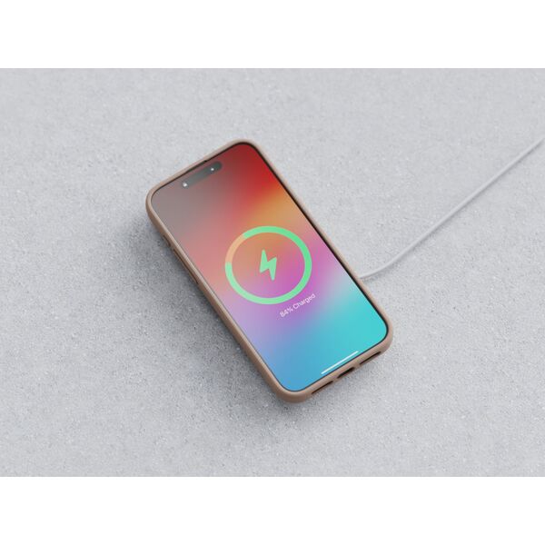 Njord by Elements Etui do iPhone 15 Pro Max MagSafe Tkanina - Różowy piasek
