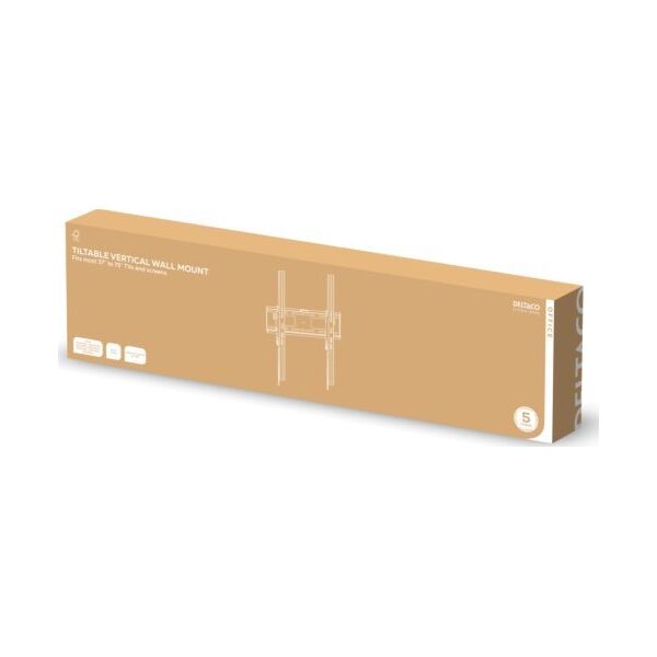 Deltaco Pakreiptas vertikalus televizoriaus laikiklis DELTACO OFFICE, 37"-75", 75kg VESA / ARM-0271