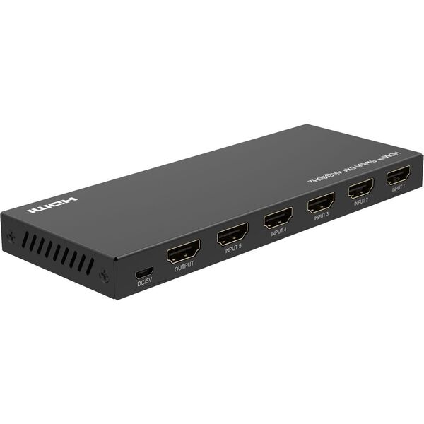 System przekazu sygnału AV MicroConnect Microconnect MC-HDMISWITCH0501-4K przełącznik wideo
