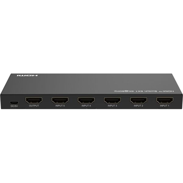 System przekazu sygnału AV MicroConnect Microconnect MC-HDMISWITCH0501-4K przełącznik wideo