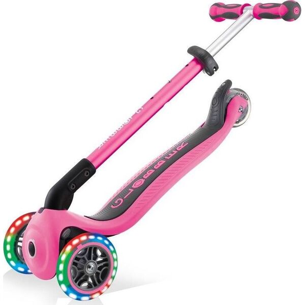 Hulajnoga Globber GO-UP Deluxe Lights Różowy (4100301-0343)