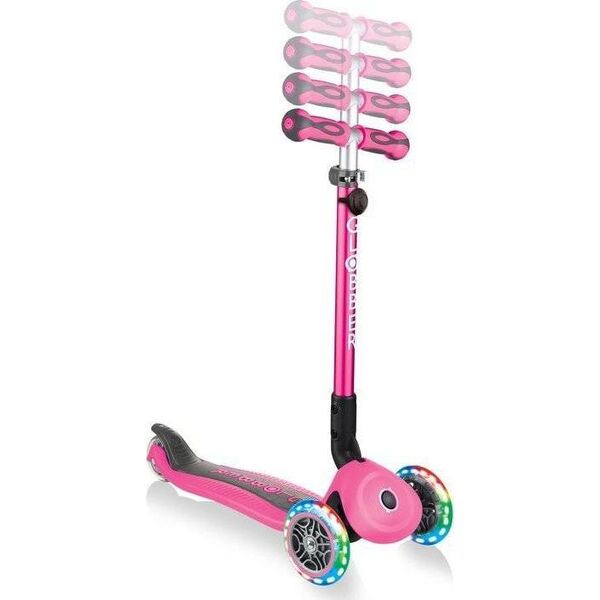 Hulajnoga Globber GO-UP Deluxe Lights Różowy (4100301-0343)