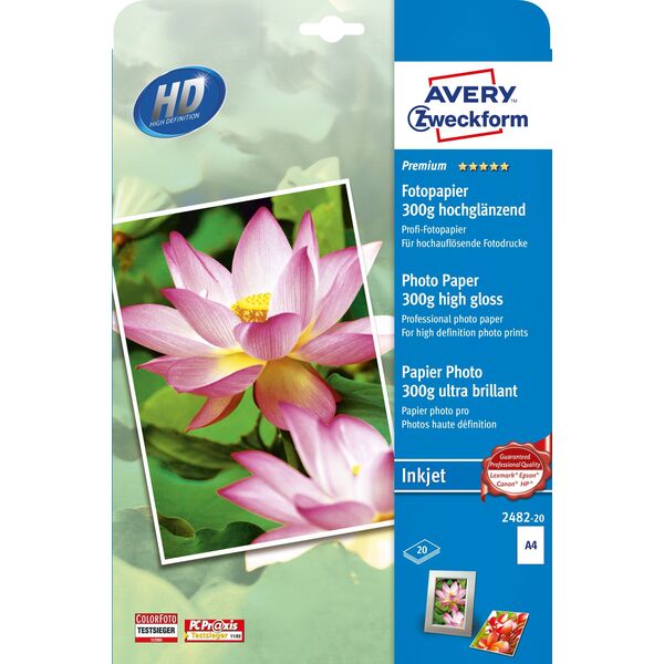 Χαρτί φωτογραφιών Avery Zweckform για εκτυπωτές inkjet 300g/m2