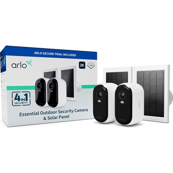 Kamera IP Arlo ARLO ESSENTIAL 2 2K Outdoor Camera 2pack W/2 Solar Panel BNDL
