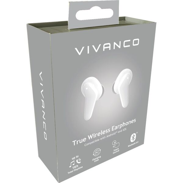 Ασύρματα ακουστικά Vivanco Fresh Pair BT, λευκά (60604)