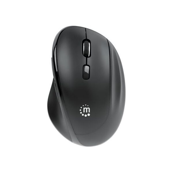 Mysz Manhattan MANHATTAN Ergonomische Funkmaus USB-A/C 6 Tasten + Mausrad