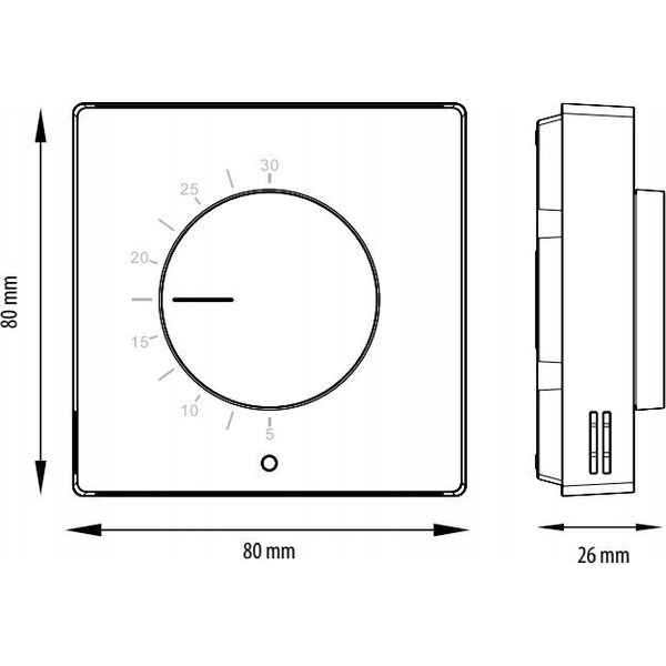 Engo Engo regulator dobowy ENGO SIMPLE biały ESIMPLE230W