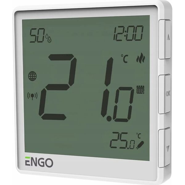 Engo Engo natynkowy, akumulatorowy, internetowy regulator temperatury ZigBee, biały EONEBATW