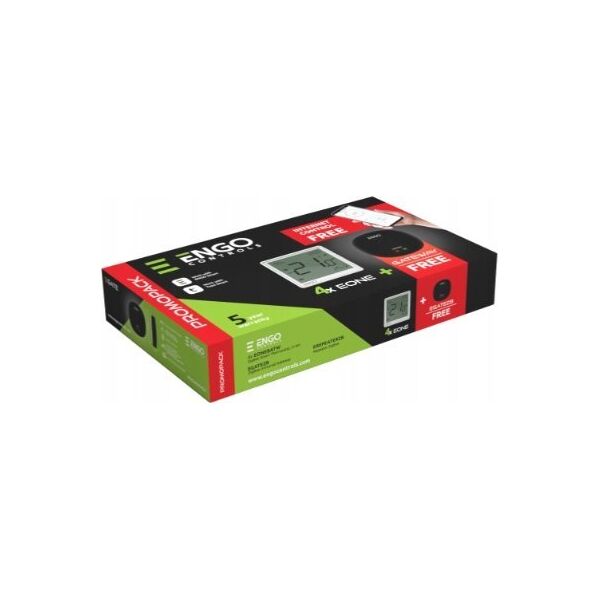 Engo Engo internetowy, podtynkowy regulator temperatury ZigBee, 230V, czarny 4 szt., bramka internetowa ZigBee EONE230BPROMOPACK+EGATEZB