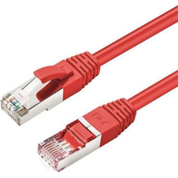 MicroConnect SSTP CAT6 50M Κόκκινο LSZH