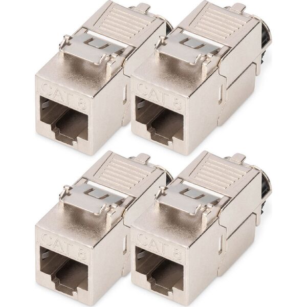 Digitus DIGITUS CAT 8.1 Keystone Modul, θωρακισμένο, χωρίς εργαλεία 4 τεμ.