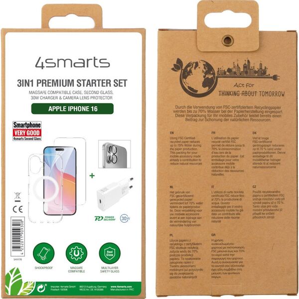 4smarts 4smarts 3in1 Premium Starter Set για Apple iPhone 16