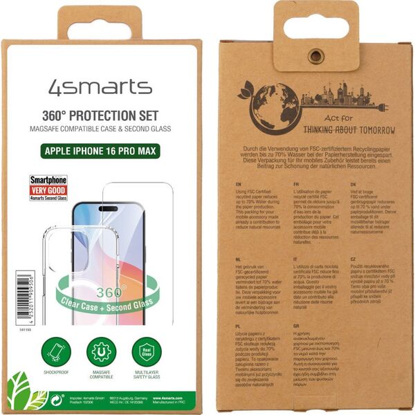 4smarts 4smarts 360° Premium Protection Set για iPhone 16 Pro Max