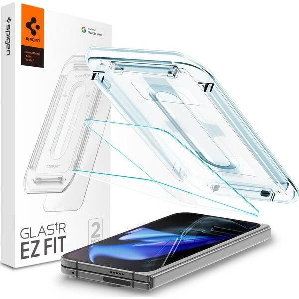 Spigen Spigen Glass tR EZ Fit (Κάλυμμα 2 Πακέτων), διαφάνεια - Google Pixel 9 Pro Fold