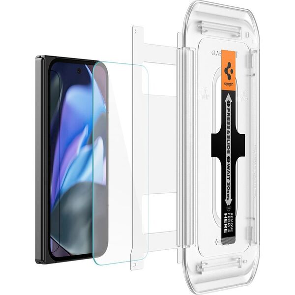 Spigen Spigen Glass tR EZ Fit (Κάλυμμα 2 Πακέτων), διαφάνεια - Google Pixel 9 Pro Fold