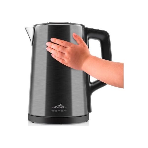 Βραστήρας Eta ETA Kettle | ETA459790000 | Ηλεκτρικός | 2200 W | 1.5 L | Ανοξείδωτο ατσάλι | Περιστρεφόμενη βάση 360° | Μαύρο
