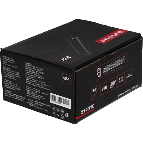 Pro-Line OSTRZE WYMIENNE 18*0,5MM SK2 SZT.10 CZARNE DISPLAY PROLINE