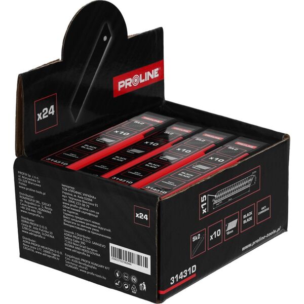 Pro-Line OSTRZE WYMIENNE 9*0,38MM SK2 SZT.10 CZARNE DISPLAY PROLINE
