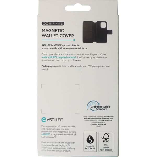 eStuff eSTUFF ES67160104 θήκη για κινητό τηλέφωνο 16 εκ. (6.3") με καπάκι Μαύρο