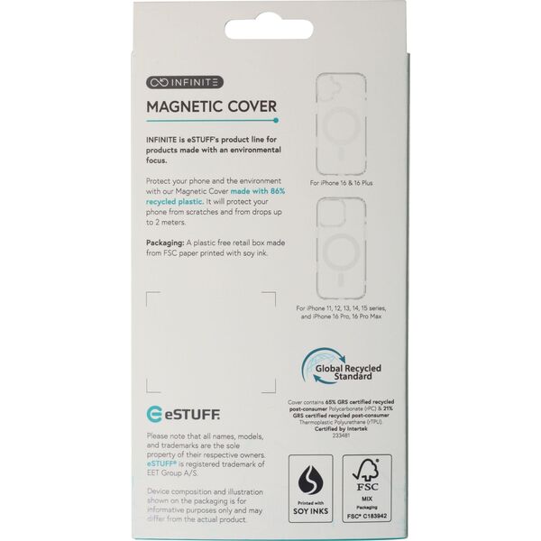 eStuff eSTUFF ES67141053 θήκη για κινητό τηλέφωνο 17,5 cm (6.9") Διαφανής