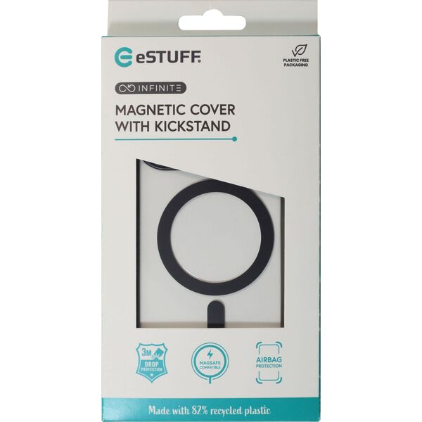 eStuff eSTUFF ES67141103 θήκη για κινητό τηλέφωνο 17,5 cm (6.9") Διαφανής, Μαύρη