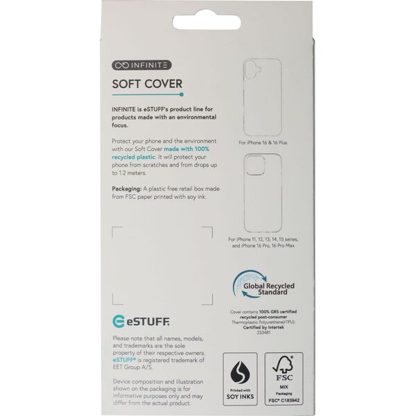 eStuff eSTUFF ES67100053 θήκη για κινητό τηλέφωνο 17,5 cm (6.9") Διαφανής