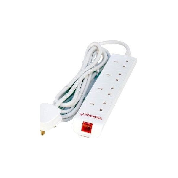 Πολύπριζο MicroConnect 4 θέσεων με προστασία από υπερτάσεις UK