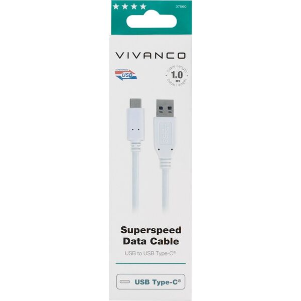 Καλώδιο USB Vivanco Vivanco καλώδιο USB-C - USB 3.1 1m (37560)