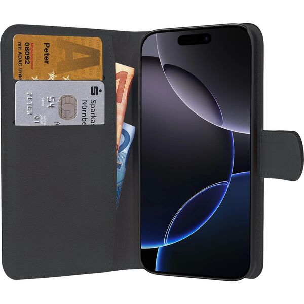Κλασική Θήκη Βιβλίου PEDEA για Apple iPhone 16 Pro - μαύρο